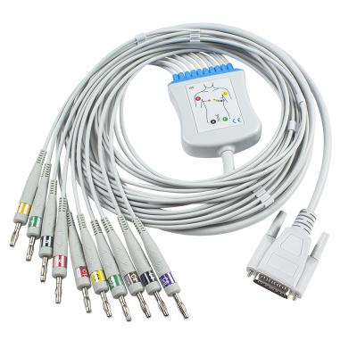 Chine Banane 4,0 du CEI de Pin des fils 15 du câble BA-902D ECG-FD07 ECG-9010K de tronc de Nihon Kohden Ekg à vendre