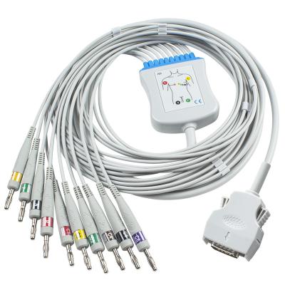 Chine L'électrocardiogramme lié directement de Mortara câblent le câble de 9293-021-50 ECG pour ELI 100, ELI 200, la banane 4,0 d'ELI 50 à vendre