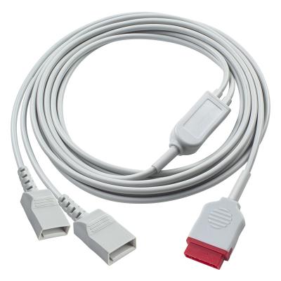 China GE IBP Adaptador Cable 2016997-003 2016997-004 11pin para Dual Utah Connector Transducer Extension Cable à venda