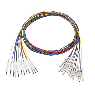 China Elétrodo dos Leadwires do EMG do EEG do ouro do ruído 1.5mm-2.0mm Pin Eeg Needle Electrodes Plated à venda