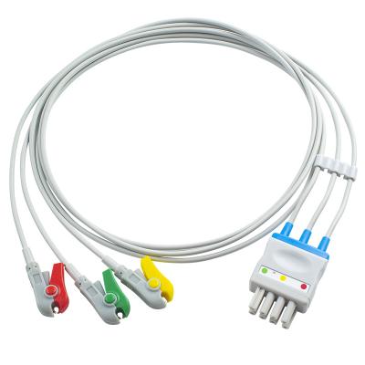 China Kabel BR-906P BR-903PA K911A Nihon Kohden ECG stellte der 3 Führungs-Grabscher-Clip ein, um zu verdoppeln 4 Pin Connector zu verkaufen