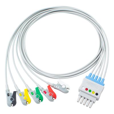 China Führungs-Kabel Iec-Clip Parlamentarier 20 IntelliVue MX800 Philips M1625A 989803104521 ECG Anschlussleitungs-6 zu verkaufen