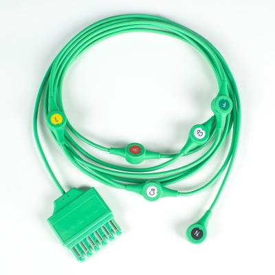 China MS14682 EKG Kabel Drager EKG Einpins Monolead 6Lead Leadwires IEC Snap zu verkaufen