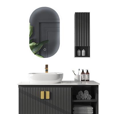 China Modern Wall Mounted PVC Bathroom Vanity Cabinet Modern Wall Mounted Bathroom Vanity Cabinet for sale