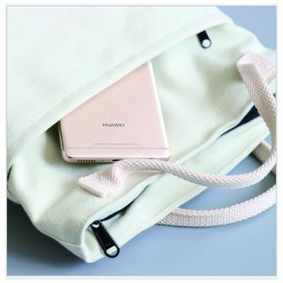 China Reusable Grocery Eco Friendly summer Bags Foldable heavy bag,reusable zipper tote bags plain canvas shopping cotton bag for sale