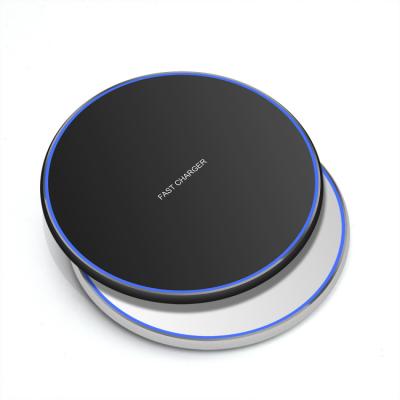 China Universal Hot Sale QI Logo Wireless Charger With Zinc Alloy Standard Custom Base for sale