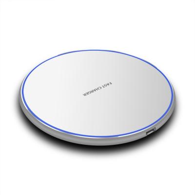 China Universal Hot Sale QI Logo Wireless Charger With Zinc Alloy Standard Custom Base for sale