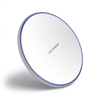 China Universal Shenzhen 15w 10w phone cheap fast wireless charger round circle shape with plastic material customized logo for sale