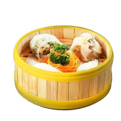 China Round 16.5cm Sustainable Bamboo / Factory Price Square Plastic Bamboo Steamer for sale
