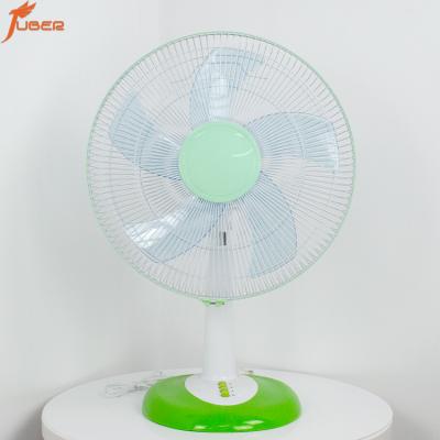 China Quiet Green 16 Inch High Speed Tabletop Fan Household Oscillating Electric Table Fan 5AS Fan Blades for sale