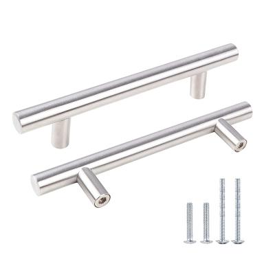 China Modern Stainless Steel Sideboard Door T-Bar Pull Handle For Furniture Drawer Dresser for sale