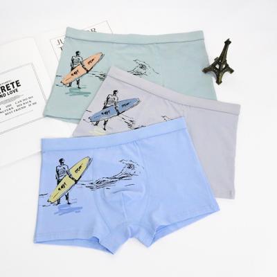 China Antibacterial fashion high quality combed cotton 10-16 years old teen boys sexy tight modeling underwear for sale