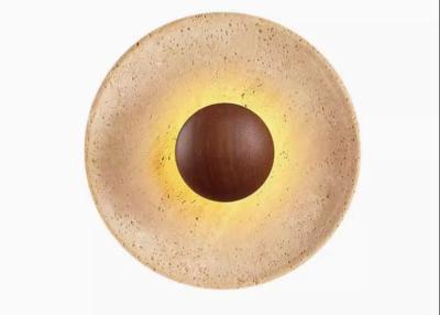 China Yellow travertine good quality bedroom for home decorator interior stone wall lamp for sale