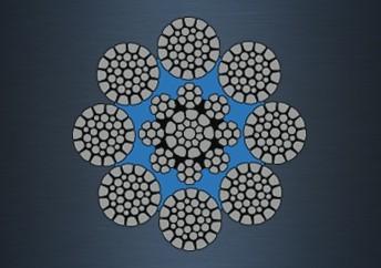 China Safety Galvanized Steel Rope , Compacted Wire Rope High Bending Fatigue Life for sale