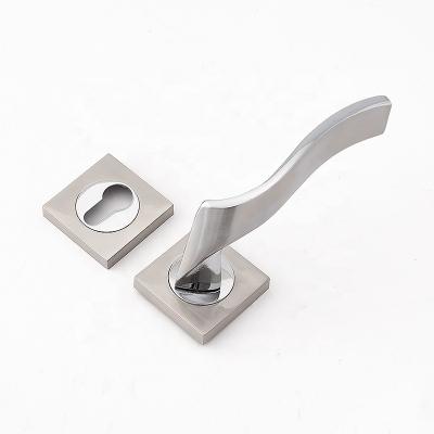 China French Wave Lever Door Handle Manufacturer For 40mm Solid Wood Doors Handles Interior Lever for sale