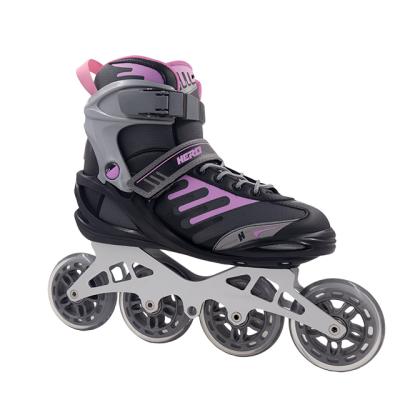 China OEM EVA and Speed Integrated Professional Mid-Soft Skate Shoes with 100mm PU Cast Three Wheels ABEC-7 Chrome Bearings for sale