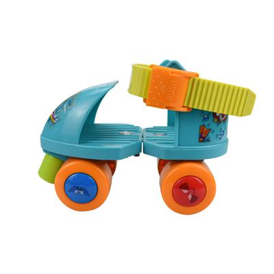 China OEM EVA Adjustable Baby Roller Skate Shoes With Metal Base PP Frame Double Brakes 3-6 Years Old Boys Girls Kids Toy Gift for sale