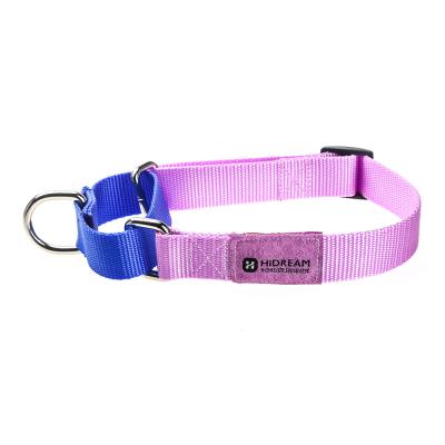China Cuello de perro de nylon anaranjado de la cuerda del rosa con ajustable de la hebilla protegido en venta