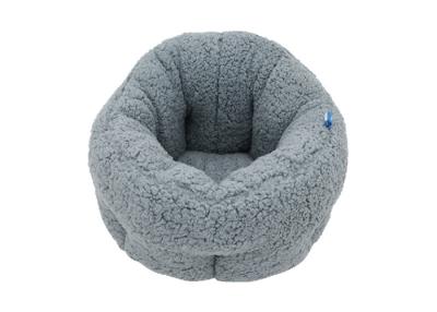 China Grey Round Fluffy Calming Plush Calming Dog Bed Xl Small For Crate 19.6 Inch for sale