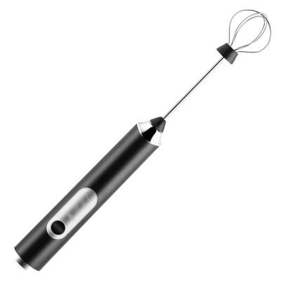 China Hot Selling 3 Speed Level USB Stored Rechargeable Stainless Steel Milk Frother Handheld Frother for sale