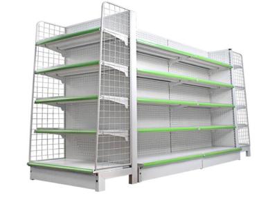 China Metal Supermarket Gondola Shelving , Heavy Duty Commercial Display Racks for sale