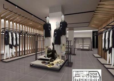 Chine Supports d'affichage de luxe de magasin d'habillement avec des étagères, présentoirs de boutiques de robes à vendre