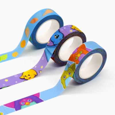 China Good Quality Waterproof Letters Grid Japanese Holographic Washi Tape Bulk Manufacturer for sale