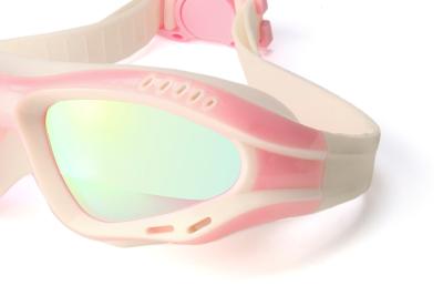 China Novelty adults swimming pool adjustable professional swimming goggles large box waterproof excellent Anti fog effect vis for sale