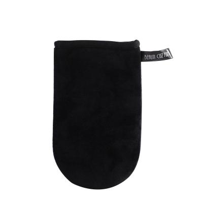 China Self Tanning Mitt Applicator For Back Face Body Double Side Microfiber Sunless Tanner Glove for sale