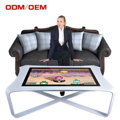 China Indoor 43 Inch Touch Screen Touch Screen Coffee Table 500 Nits Interactive Touch Table for sale