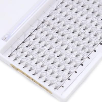 China Natural Soft PBT Korean Fiber Super Long Stem Lashes 3d 4d 5d 6d 8d Individual Premade Volume Fans Eyelash Extensions for sale