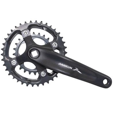 China Mountain Bikes Single Speed Steel Fixed Gear Bike Bike Crankset For Mountain Bicycle (Taper, Black, Square Sprocket) for sale