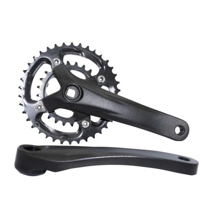 China Steel Mountain Bikes 9 Speed 49mm Chainline Sand Black MTB Bicycle Crankset for sale