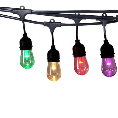 China Wholesale Hot Selling 48ft RGB Led Outdoor String Light Waterproof Patio Light For Outdoor Decoration for sale