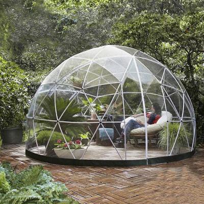 China Tube type tent stake 3.6m diameter garden igloo dome tent bubble tent inflatable clear dome tent for camping for sale