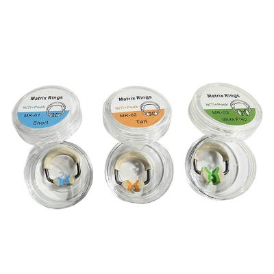 China High Quality Dentistry Product Dental Material Dental Orthodontics Forming Sheet Clip Dental Matrix Rings Short/Tall/Wide Prep for sale