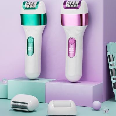 China Outdoor 3 in 1 High Speed Profession ABS Beauty Kits Electric Body Shaving Ladies Epilator with USB for sale