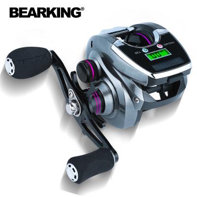 China 8.0:1 6+1BB LEFT HAND BEARKING Fishing Reel 10KG Power Low Profile Baitcasting Line Meter Fishing Tackle Speed With Digital Display for sale