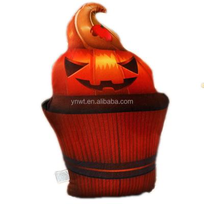 China Funny Plush Halloween Pumpkin Decorative Pillow Pumpkin Lamp Plush Toys Monster Stuffed Toys Custom Toys for sale