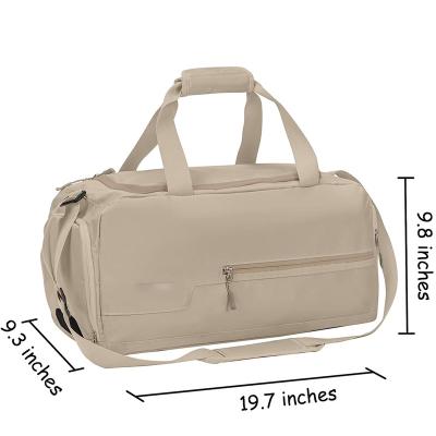 China Custom Logo Large Capacity Travel Bag Preppy Style New Style Duffel Bag With Shoe Compartment Sport Gym Men Women Waterproof Duffel Bag for sale