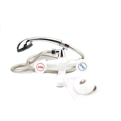 China Without Slide Bar Plastic Hot and Cold Water Mixer Tap Bath Shower Faucet for sale