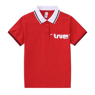 China New Anti-Shrink Polo Shirts Fashion Short Sleeves Shirts Summer Kids Girls Clothing for sale
