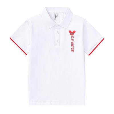 China Wholesale Short Sleeve Simple Leisure Comfortable Cotton Printed T-shirts Polo Children Shirt for sale