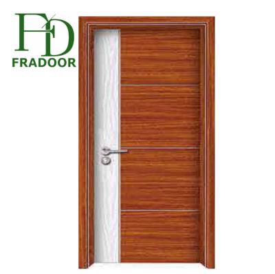 China Flat Modern Wooden Swing Door Simple Design Front Entry Design for sale