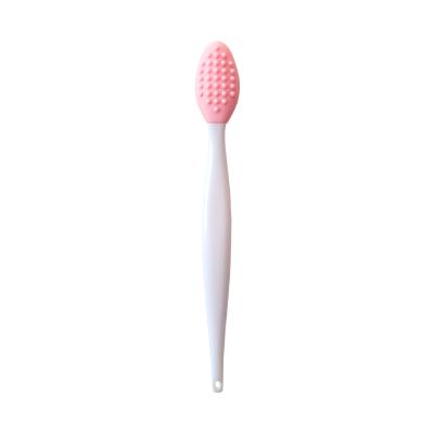 China Sustainable Private Label Applicator Tool Exfoliating Lip Brush Nose Cleansing Brush Dual Side Silicone Soft Lip Scrub Exfoliator Brushes for sale