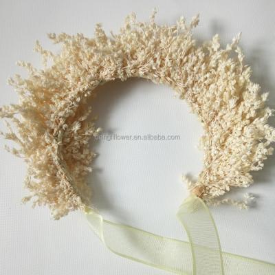 China Wedding Natural Durra Sorghum Corn Flower Wreath For Wedding for sale