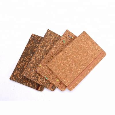 China Eco-friendly hardcover book Japan cork paper notebook for gift, check cork fabric custom drawing notepad for sale