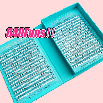 China Abonnie 3D Premade Fan Eyelashes Long Natural Premade Matte Dark Private Label Thin Base Premade Fans Volume Fans Eyelash Extensions for sale