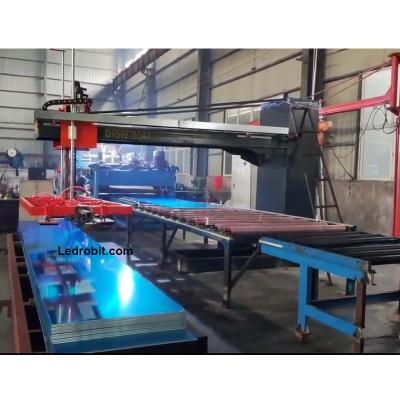 China Palletizador industrial compacto de suelo de mármol con dirección de transporte personalizable en venta