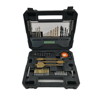China FLYJAN Multifunctional 70pcs Drill Bits Metal Drilling Set in 1 Box Mental High Speed Steel HSS Drill Bits Kit for sale